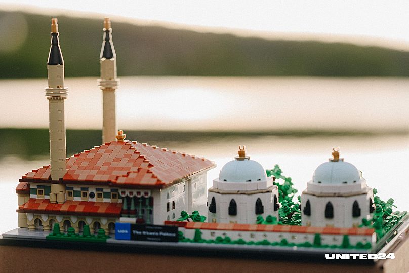 Pałac Chana na Ukrainie, położony w mieście Bachczysaraj na Krymie, zrekonstruowany w LEGO 