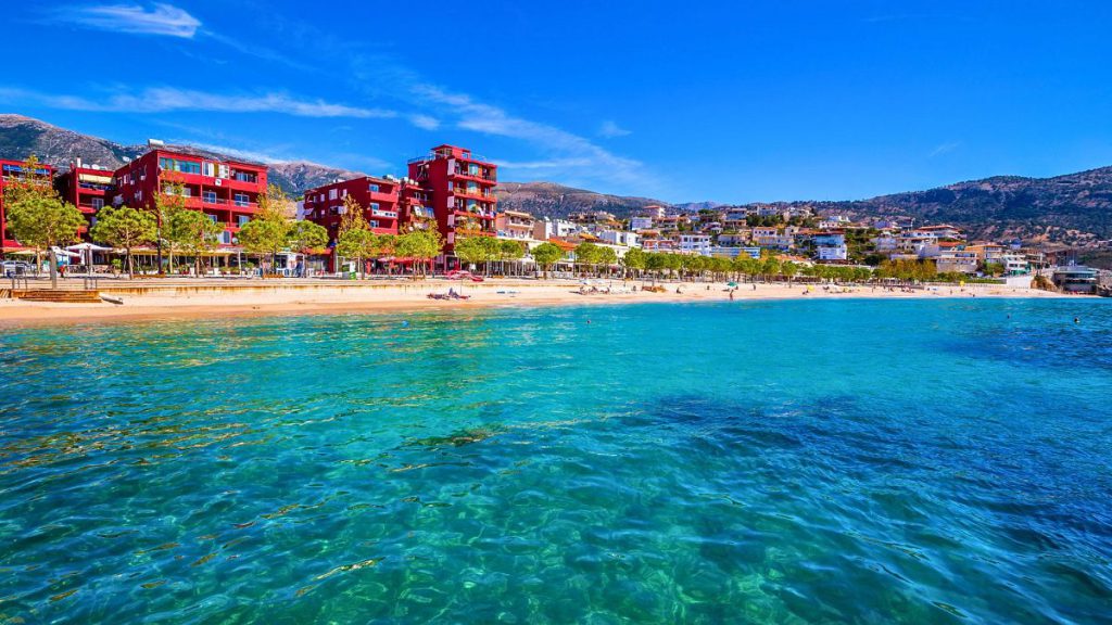 Lounge on the beach in Vlore, Albania.