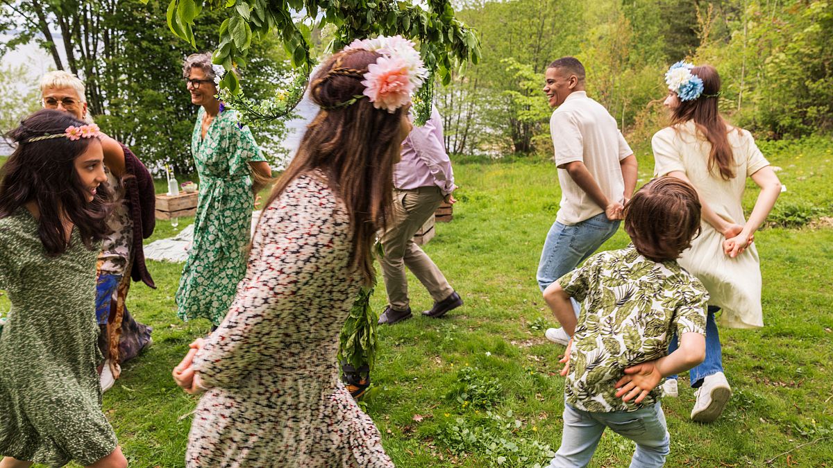 Sweden’s midsummer festivities began in the late Middle Ages when people celebrated by dancing around a flower and greenery-decorated pole known as a maypole. 