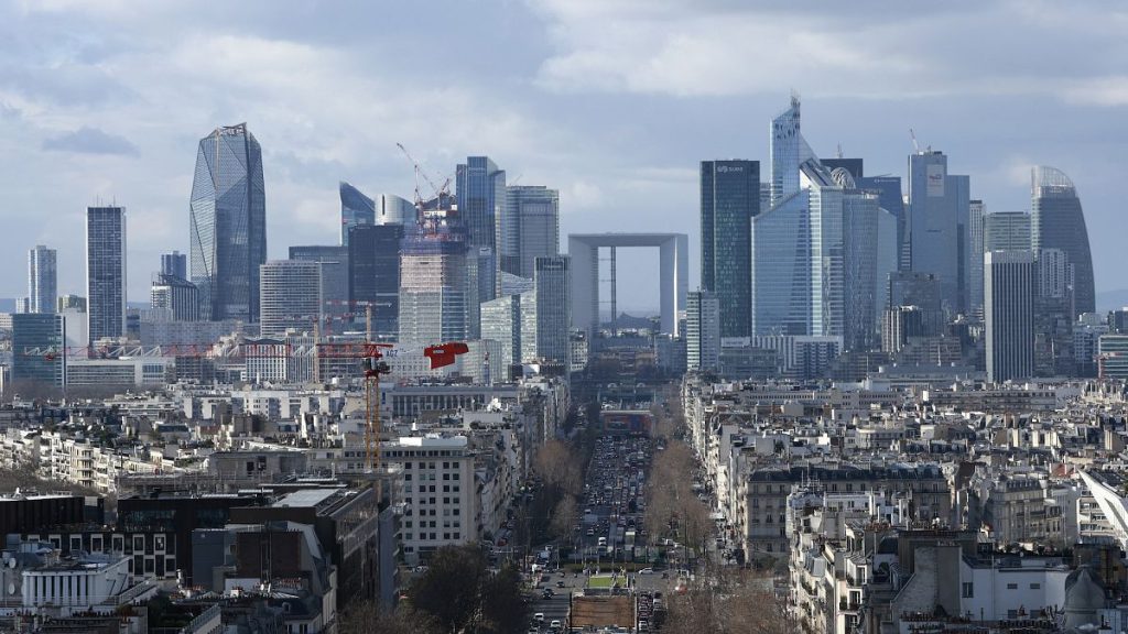 La Defense business district seen from the top of the Arc de Triomphe