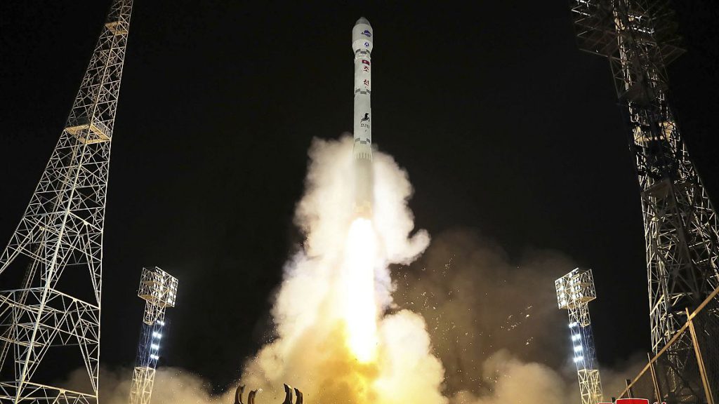 This photo provided by the North Korean government shows what the country said is the launch of the Malligyong-1, a military spy satellite, into orbit on Nov. 21, 2023