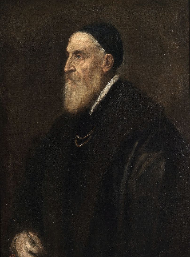 Autoportret włoskiego malarza Tiziano Vecellio (ok. 1490-1576), znanego lepiej jako Tycjan.