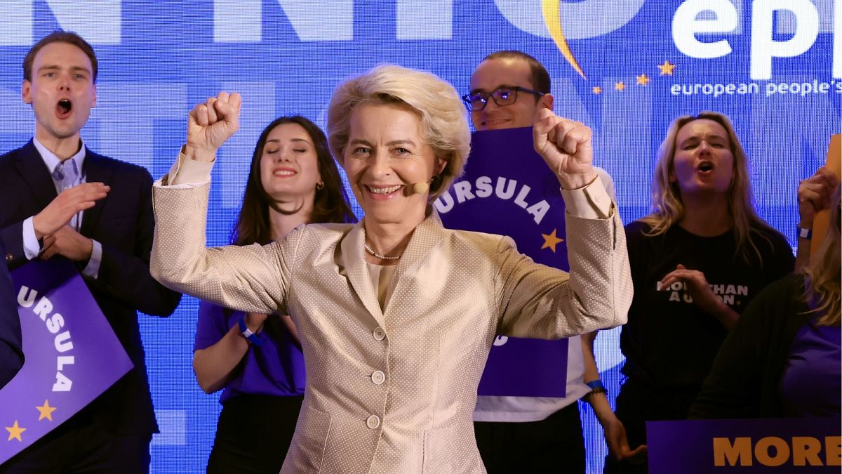 Lead candidate for the European Commission, current European Commission President Ursula von der Leyen at the European People