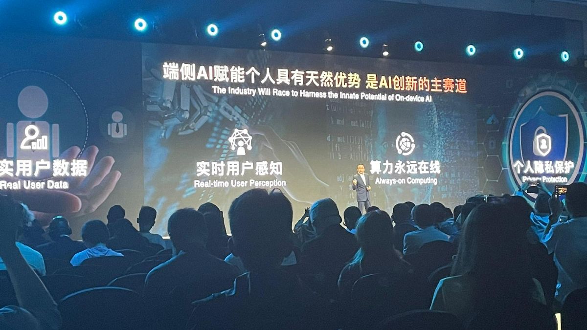 Honor CEO George Zhao speaks at the Mobile World Congress in Shanghai