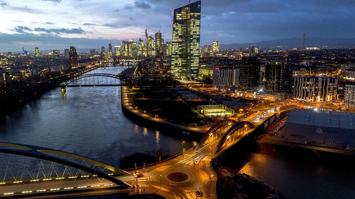 The European Central Bank is pictured in Frankfurt, Germany