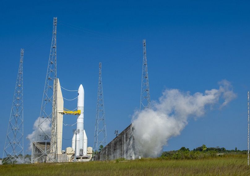 Ariane 6 podczas przygotowań.