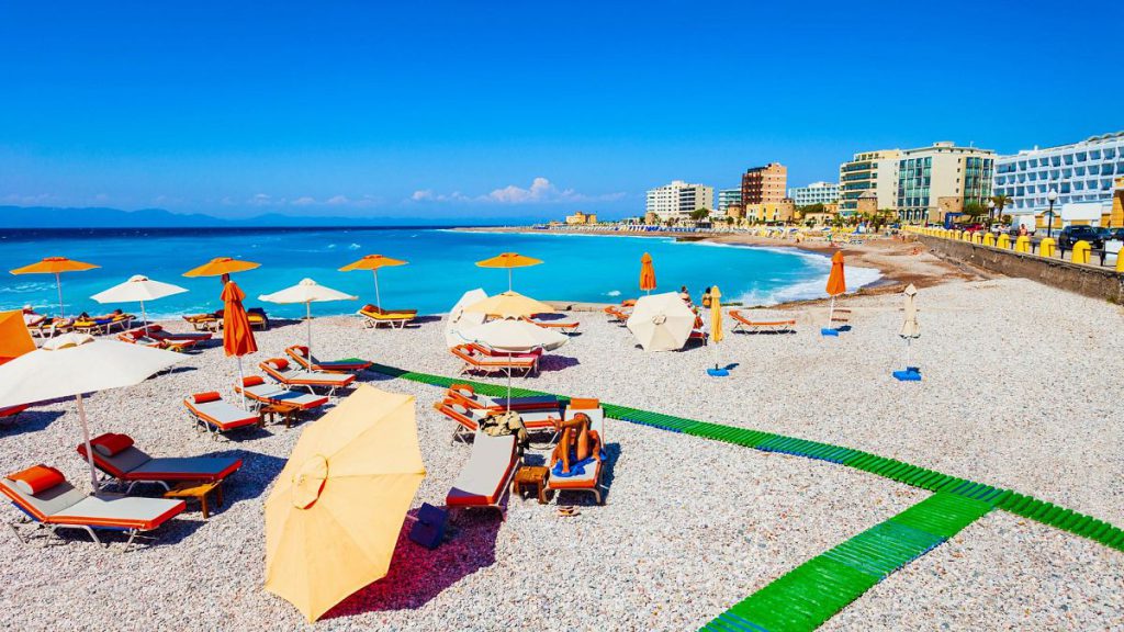 Deckchairs are no longer allowed to be closer than four metres from the sea on Greek beaches.