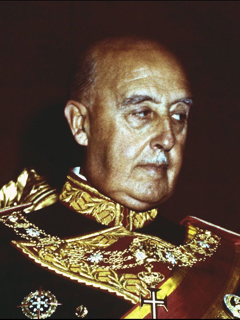 Niedatowane zdjęcie byłego hiszpańskiego dyktatora Francisco Franco.
