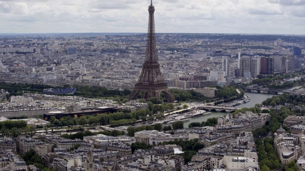 The Eiffel Tower is pictured in Paris, France, Monday, June 17, 2024. (AP Photo/Christophe Ena)