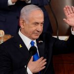 Israeli Prime Minister Benjamin Netanyahu speaks to a joint meeting of Congress at the Capitol in Washington.