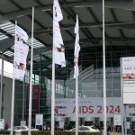 AIDS conference entrance in Munich