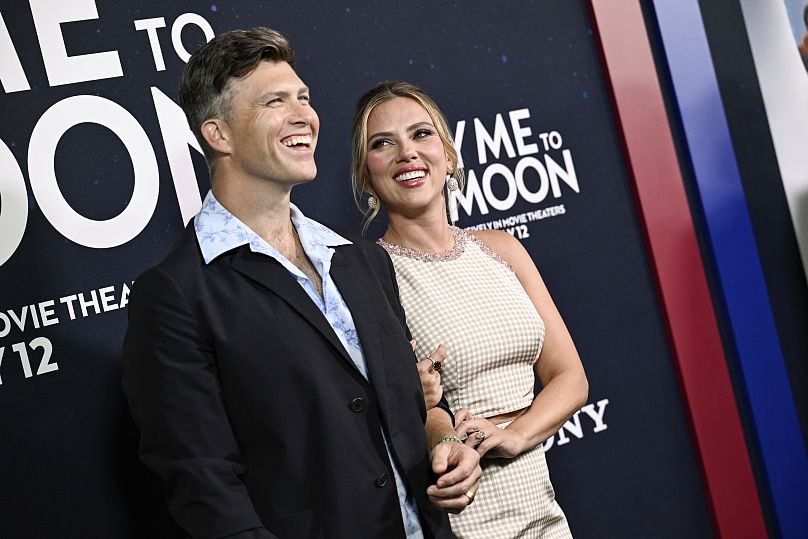 Scarlett Johansson z mężem Colinem Jostem na światowej premierze filmu „Fly Me to the Moon” – Nowy Jork – 8 lipca 2024 r.