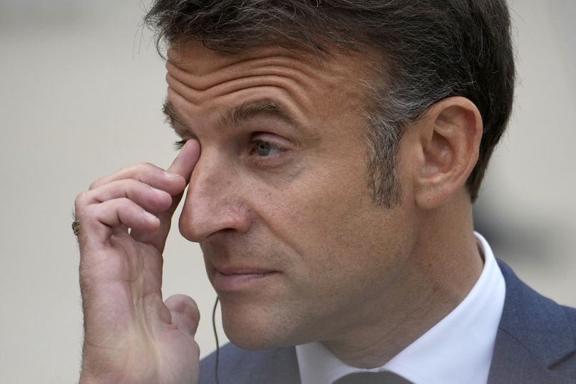 Prezydent Francji Emmanuel Macron 