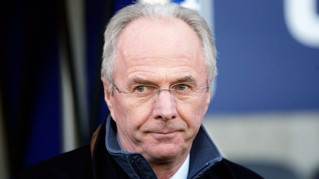 Sven Goran-Eriksson looks on before Leicester City