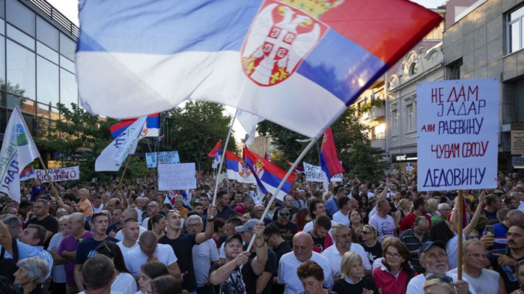 Serbian protests against Lithium mining