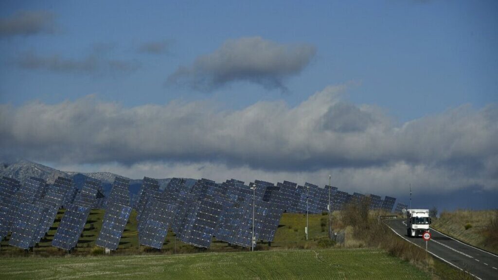 Solar panels in Navarra, northern Spain