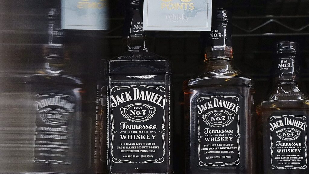 File photo. Bottles of Jack Daniel