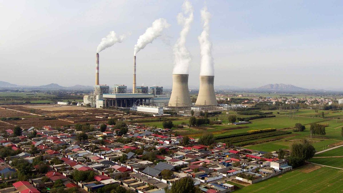 Guohua Power Station, a coal-fired power plant, operates in Dingzhou, Baoding, in the northern China