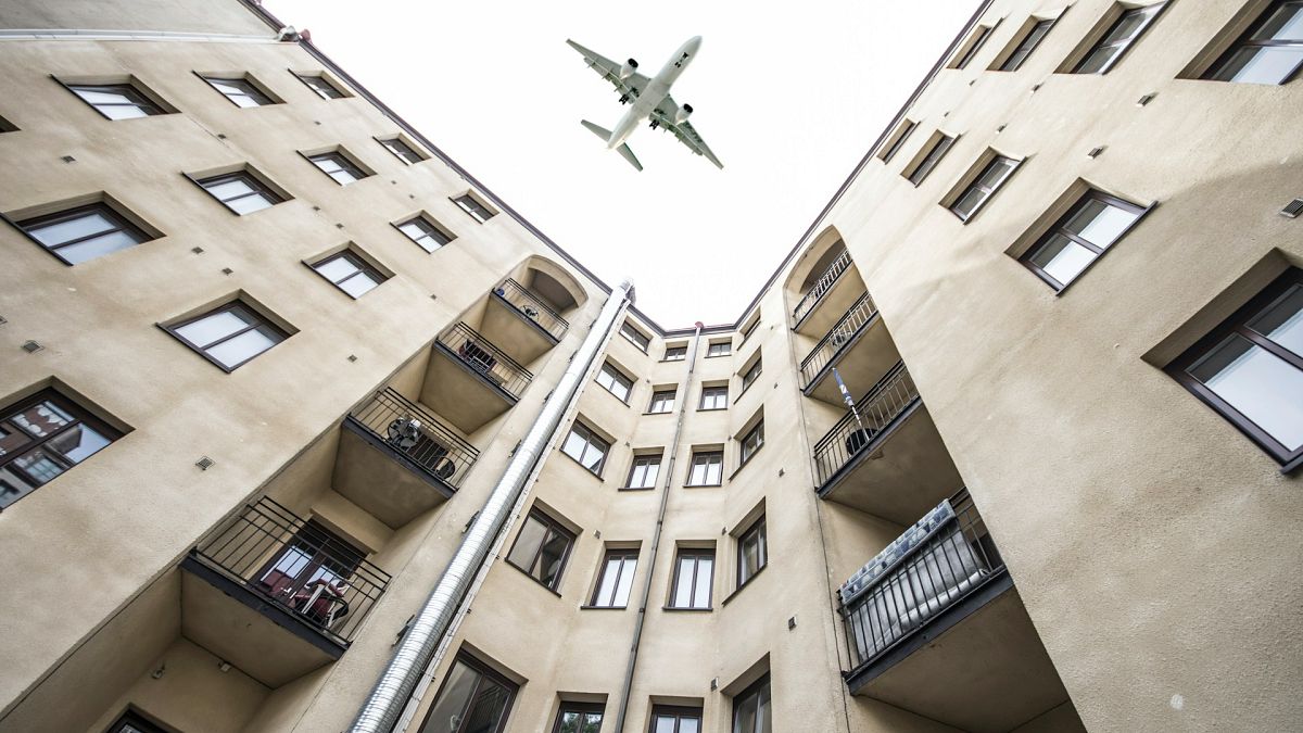 A passenger plane passes through Gothenburg in Sweden - but what