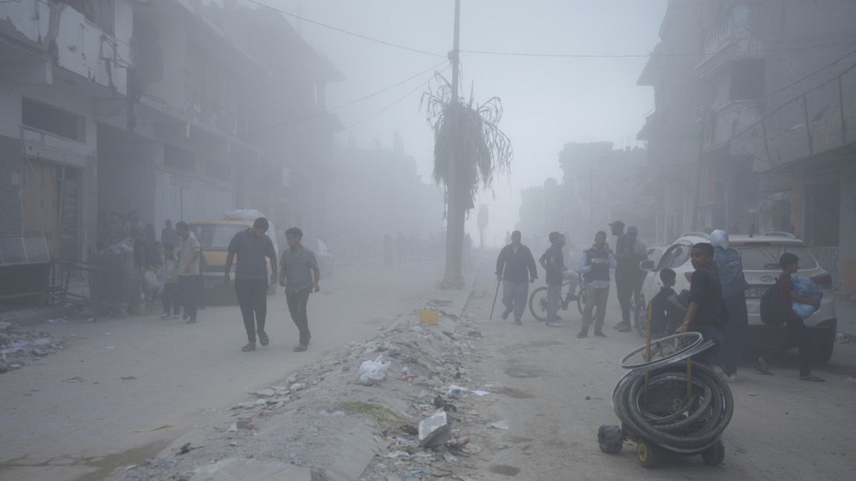 An image from Gaza after an Israeli airstrike