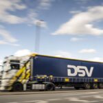 A truck outside the logistics centre of DSV in Hedehusene, September 12, 2024