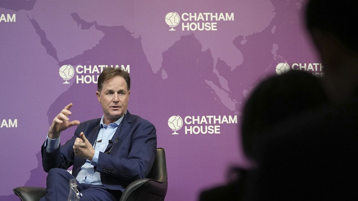 Nick Clegg, President Global Affairs at Meta, speaks in London in September 2024.