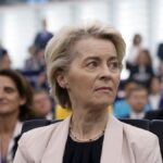 European Commission President Ursula von der Leyen addresses a media conference at the end of an EU summit in Brussels, Thursday, Dec. 19, 2024.